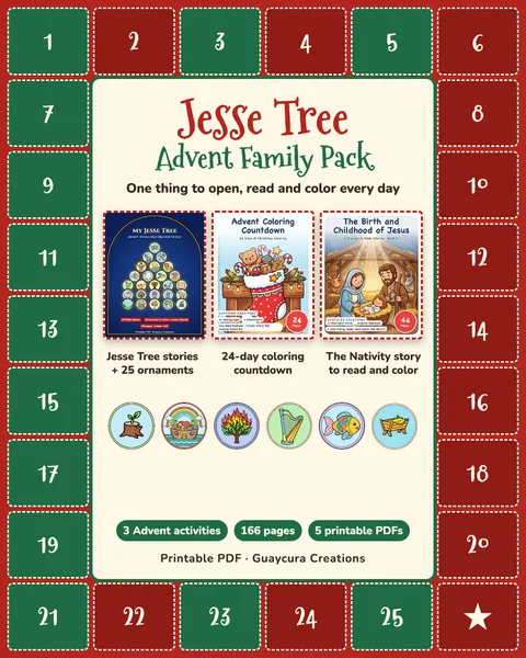 Advent Family Pack printable coloring book