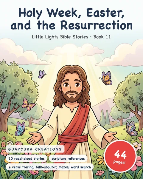 Holy Week, Easter, and the Resurrection printable coloring book