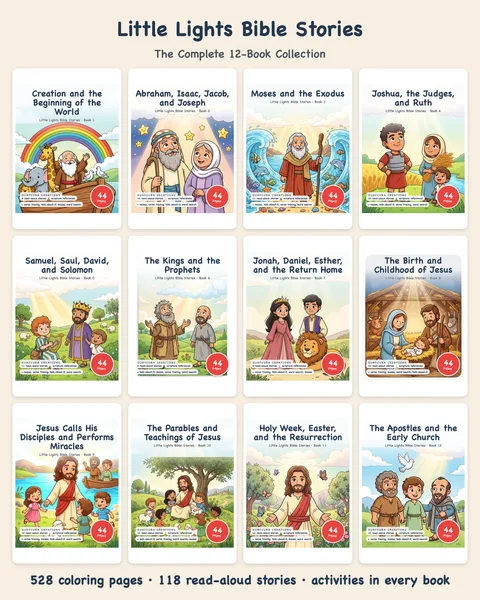 Little Lights — Complete 12-Book Bible Collection printable coloring book