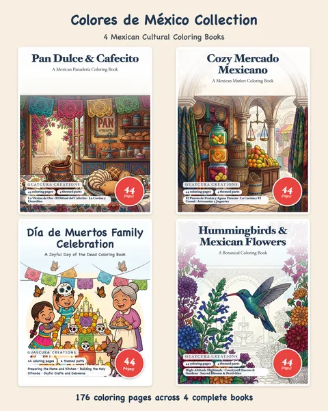 Colores de México Collection printable coloring book