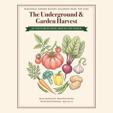 The Underground & Garden Harvest printable coloring book