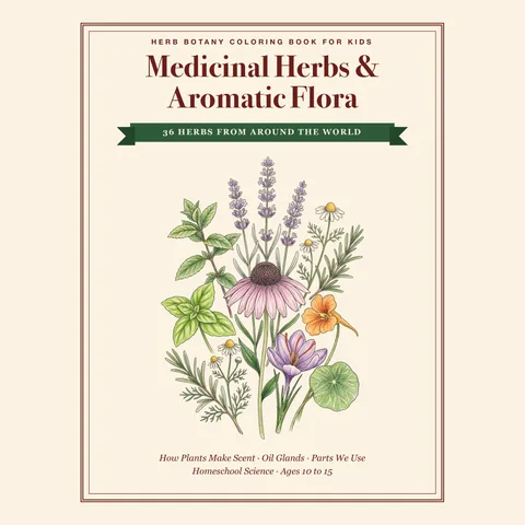 Medicinal Herbs & Aromatic Flora printable coloring book
