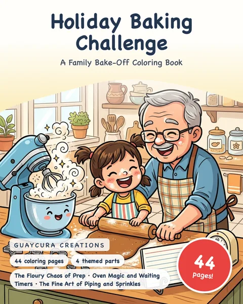 Holiday Baking Challenge printable coloring book
