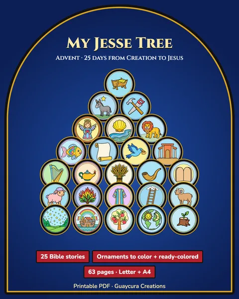 My Jesse Tree — Advent Printable for Kids printable coloring book