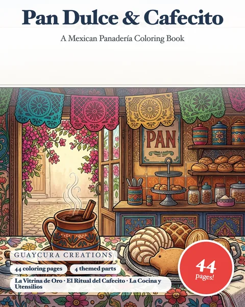 Pan Dulce & Cafecito printable coloring book