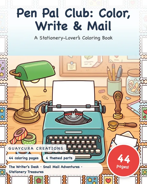 Pen Pal Club: Color, Write & Mail printable coloring book