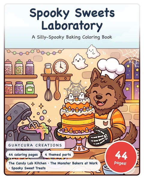 Spooky Sweets Laboratory printable coloring book