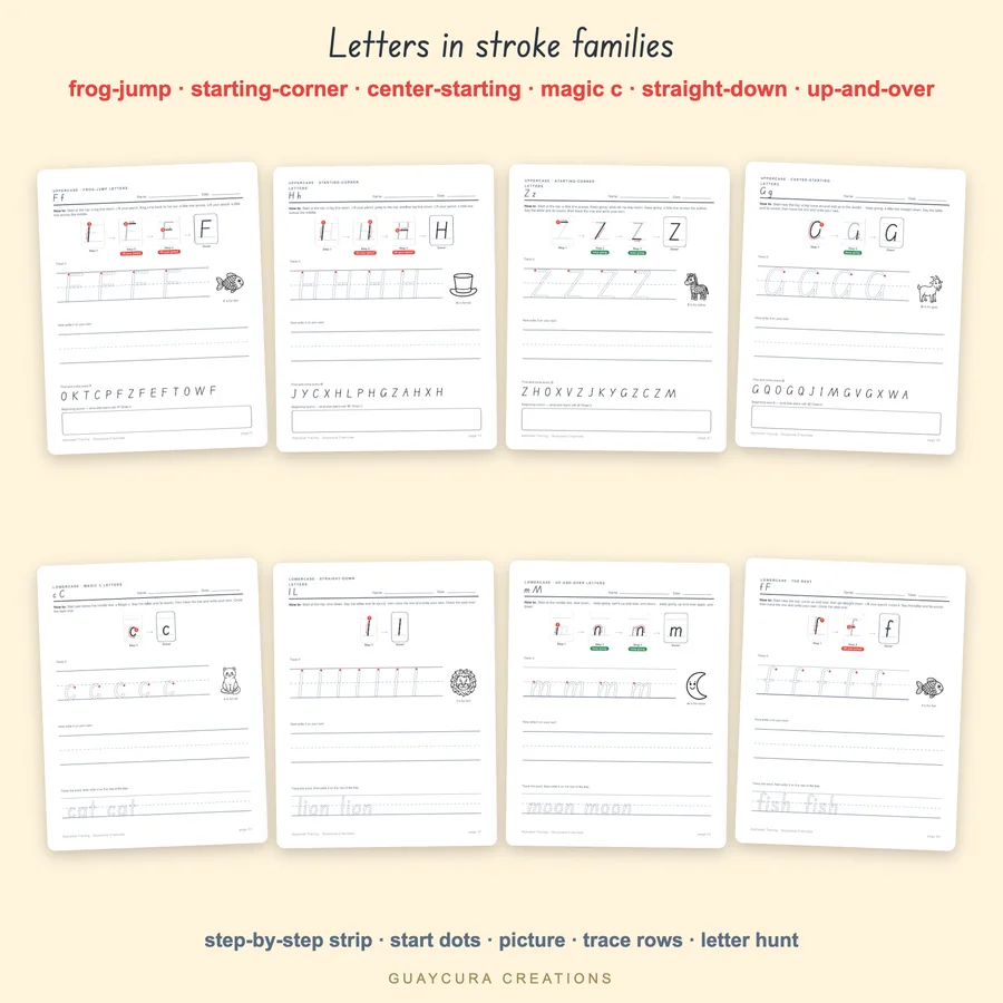 Alphabet Tracing A–Z — etsy 02 families