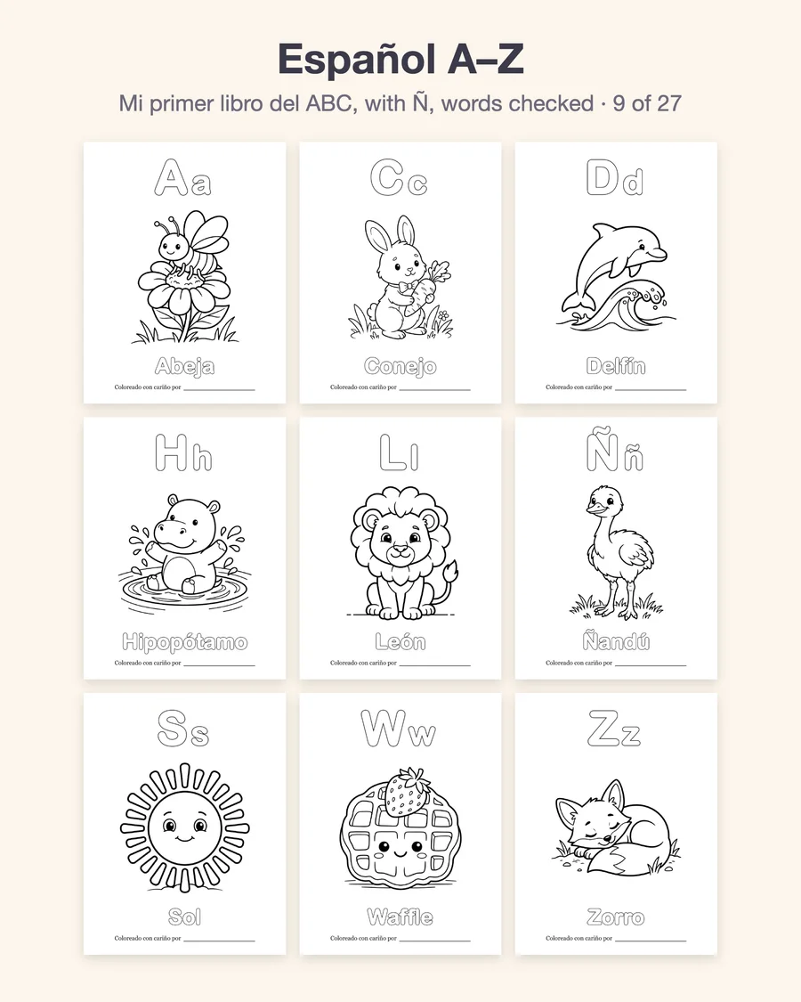 Baby's First ABC Book — etsy 03 grid 2