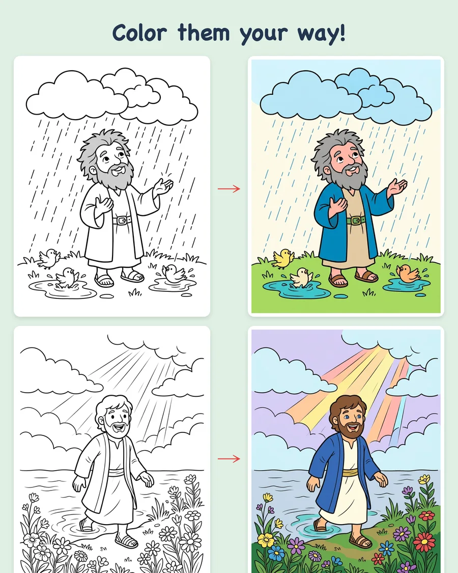 The Kings and the Prophets — colored examples