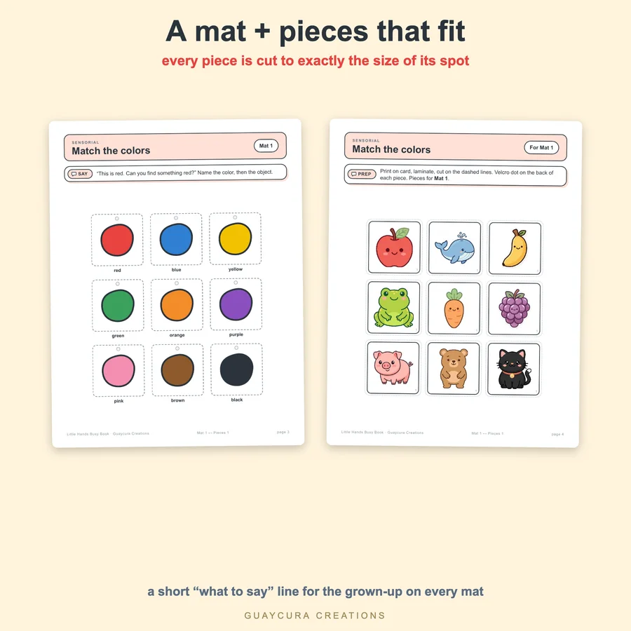 Little Hands Busy Book — etsy 02 mat and pieces