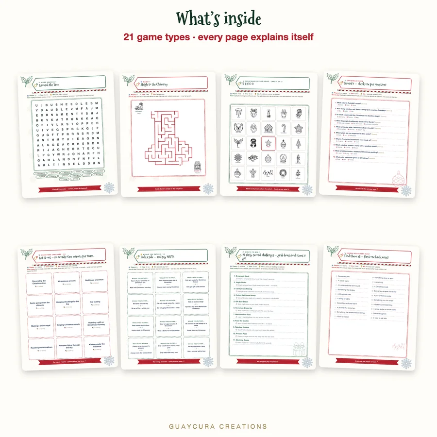 Christmas Party Games — 100+ Activities — etsy 02 inside