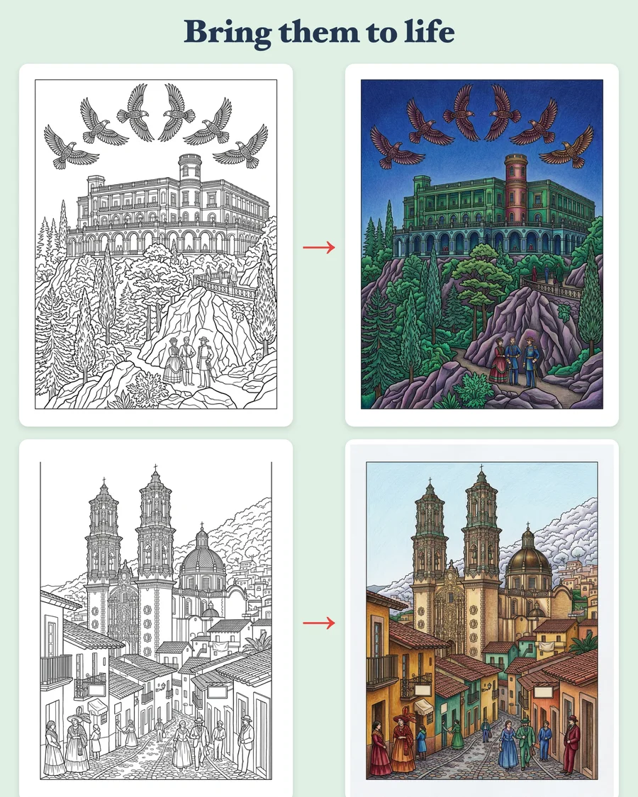Epochs of History — colored examples