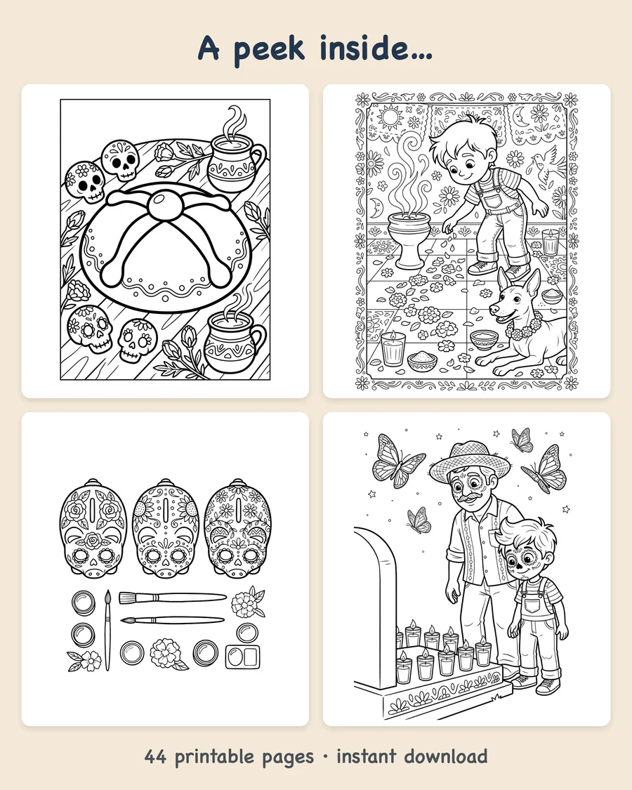 Día de Muertos Family Celebration — preview grid