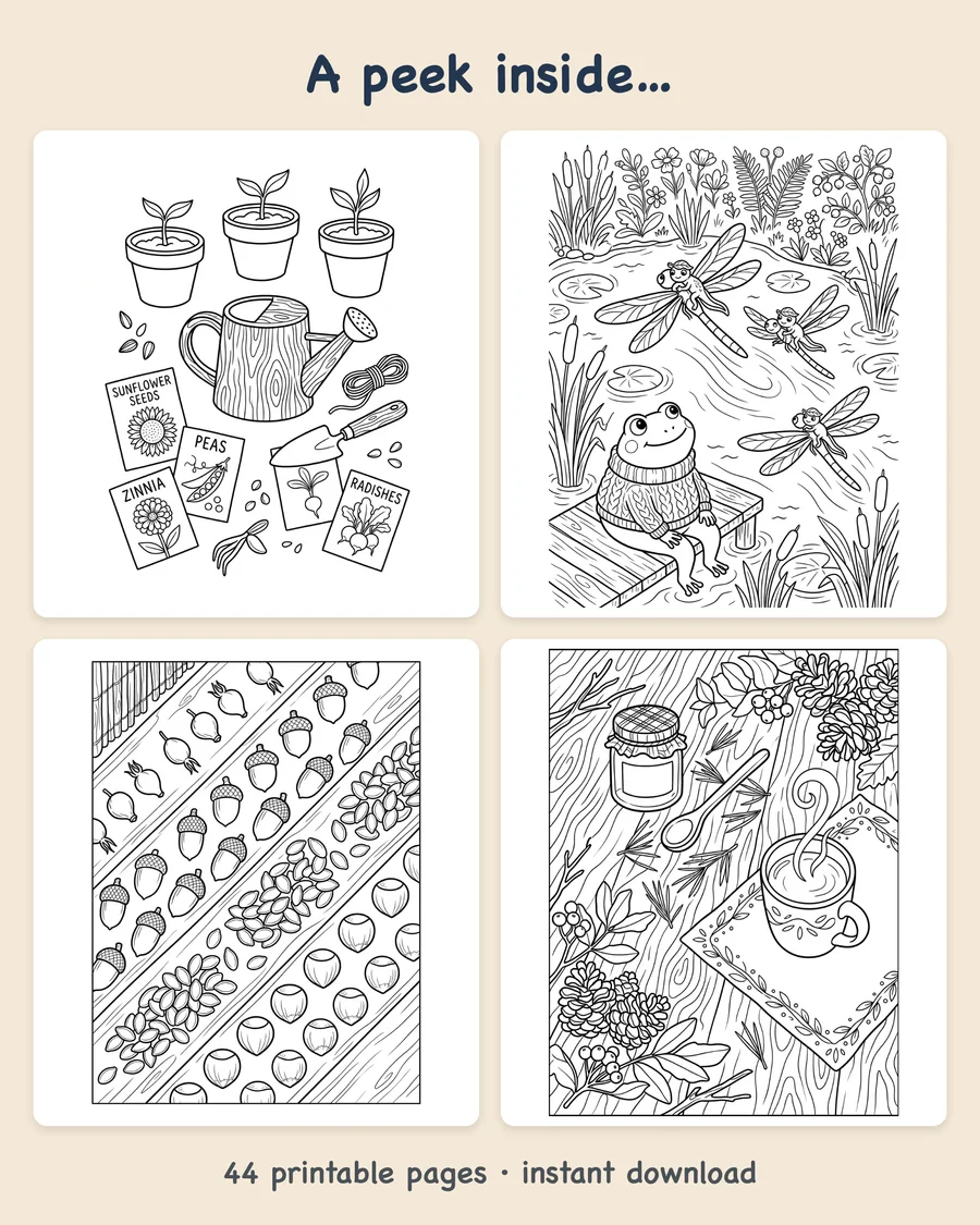 Frog Cottage Through the Seasons — preview grid