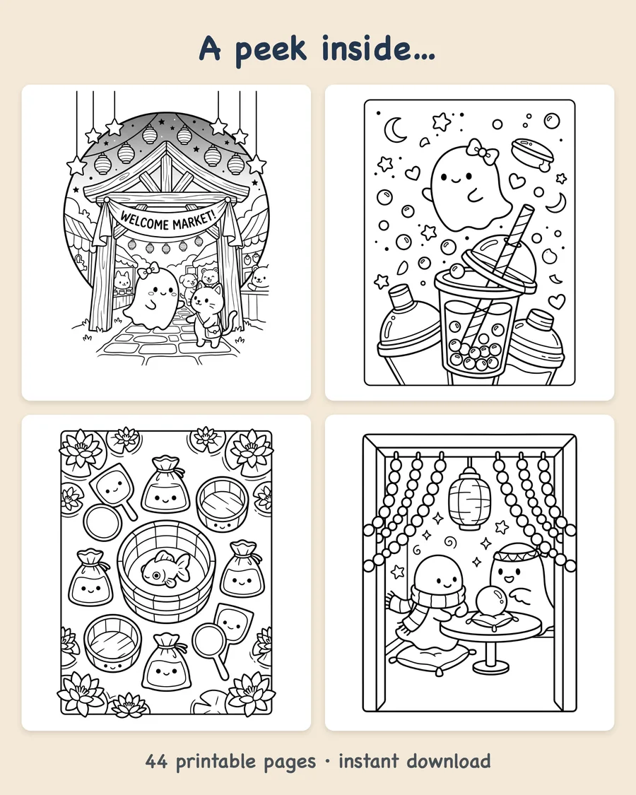 Little Ghosts' Night Market — preview grid