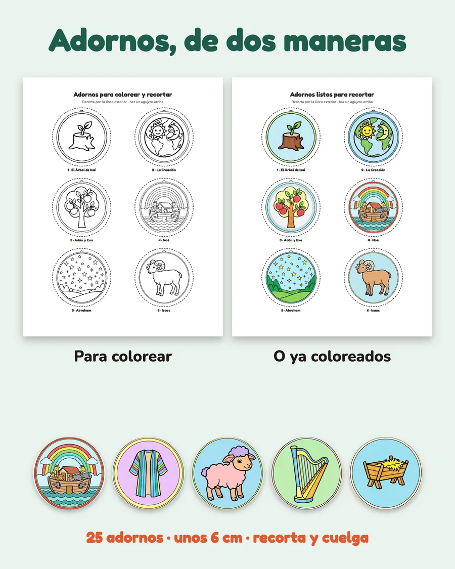 Jesse Tree Advent Pack (Spanish edition) — etsy 03 ornaments