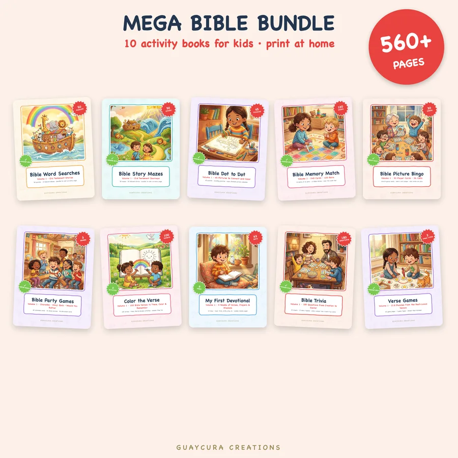 Sunday School Activities — Mega Bible Activity Bundle — etsy 01 hero