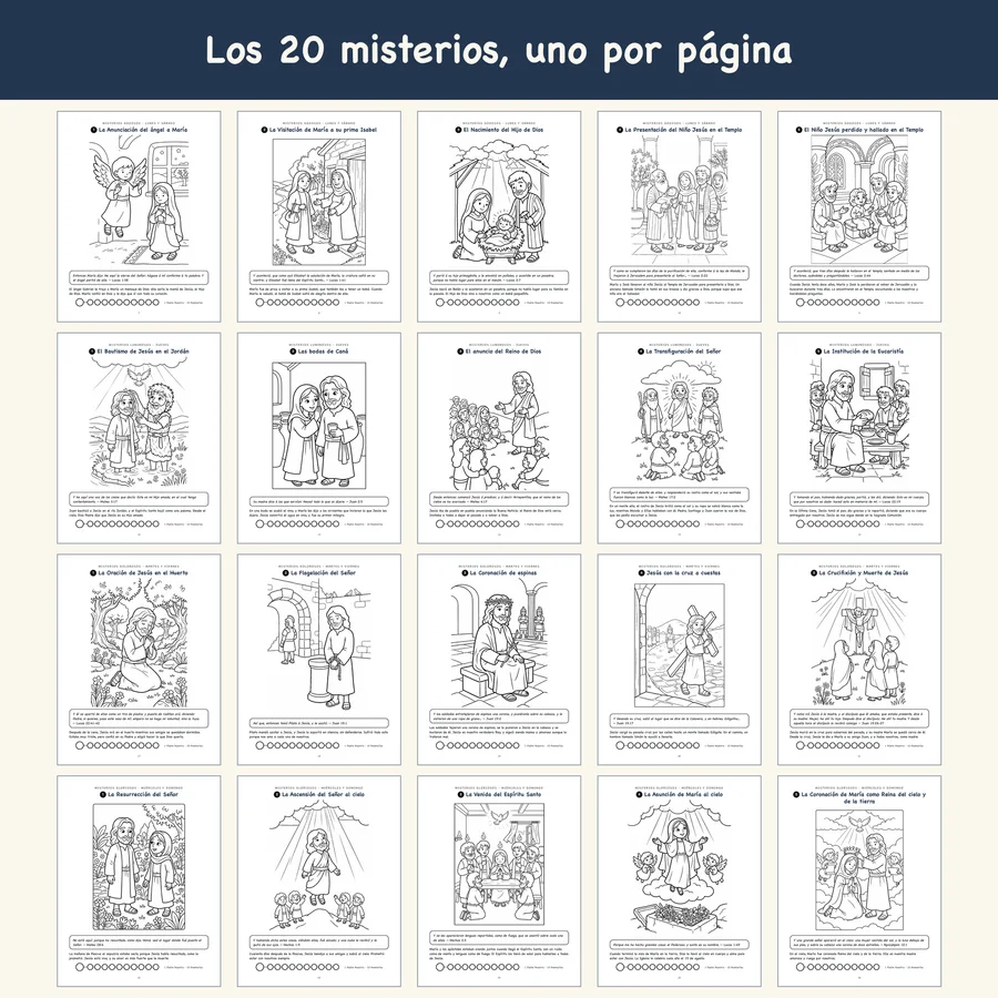 The Rosary for Kids (Spanish edition) — etsy 02 mysteries