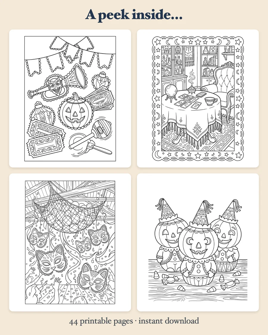 Vintage Halloween Carnival — preview grid