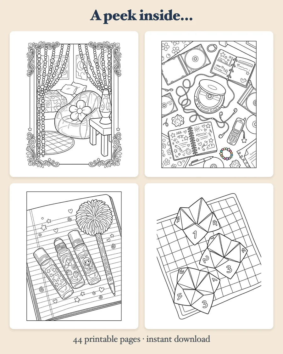 2000s Throwback Bedroom — preview grid
